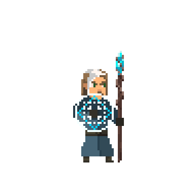 Defense stance — mage guarding