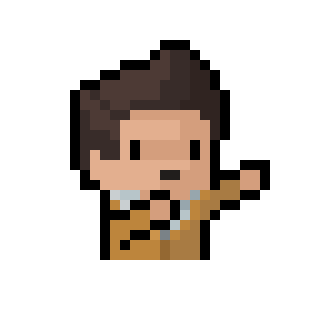 Mascot, reveal pose